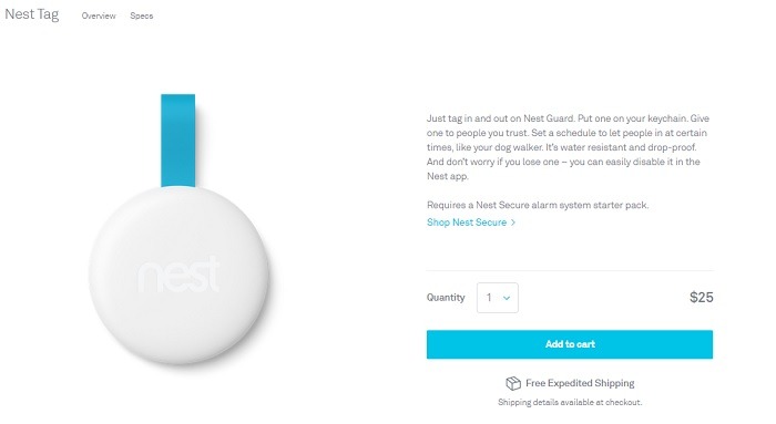 Google Nest Tag