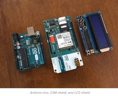 Arduino Uno Gsm Shield Lcd Shield