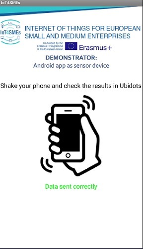 Android App Sensor Data Sent Ubidots