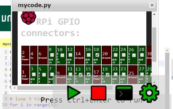 Python Output Run Raspberry Pi Simulator Online Iot4sme