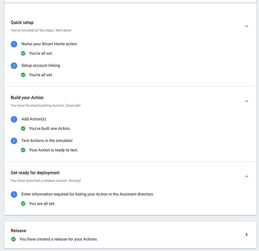 Test Actions Google Home