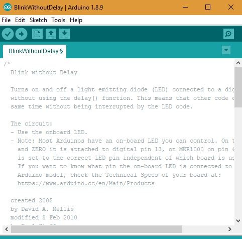 Arduino Blink Without Delay Code