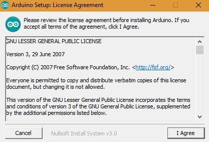 Arduino Set Up License Agreement