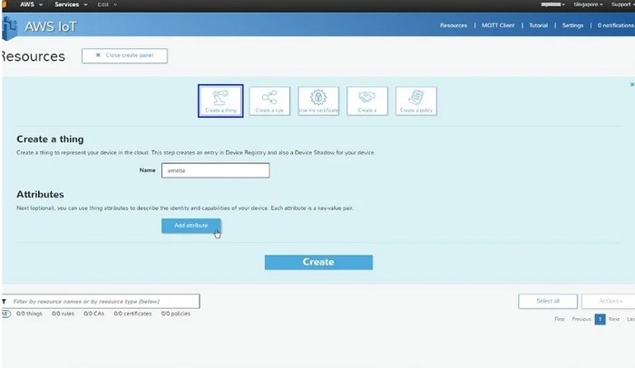 Aws Create A Thing