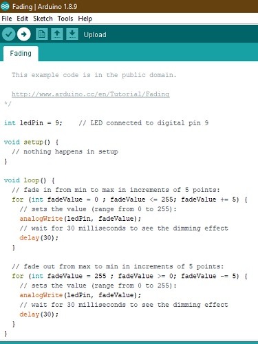 Arduino Ide Fading
