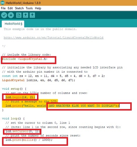 Code Arduino With Lcd