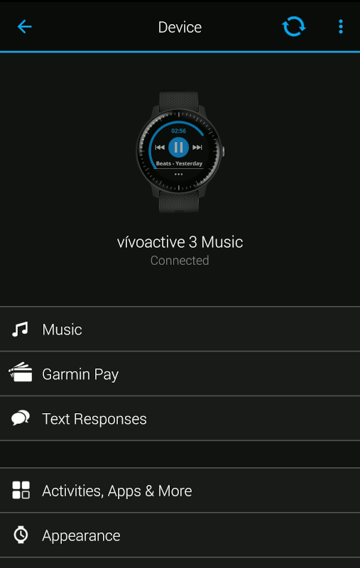 Garmin Vivoactive3 Music Sync Garmin Connect
