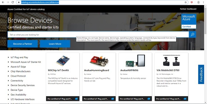 Azure Precertified Plug And Play Devices Catalog