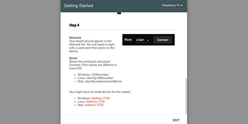 Wyliodrin Raspberry Pi Step Four