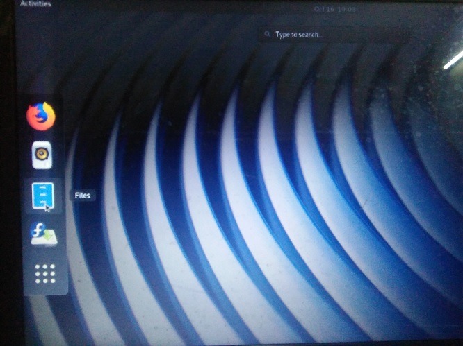 Fedora Homescreen