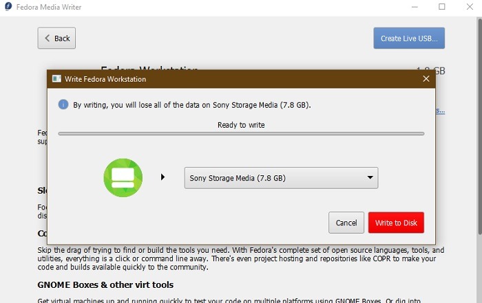 Ready To Write Data In Storage Media