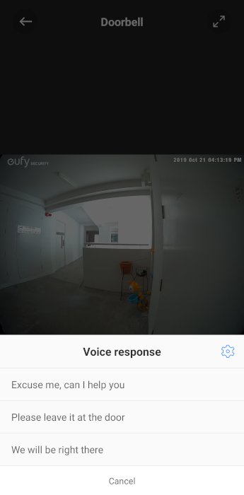 Eufy Video Doorbell App Custom Response