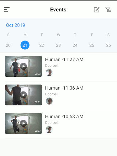 Eufy Video Doorbell App Event