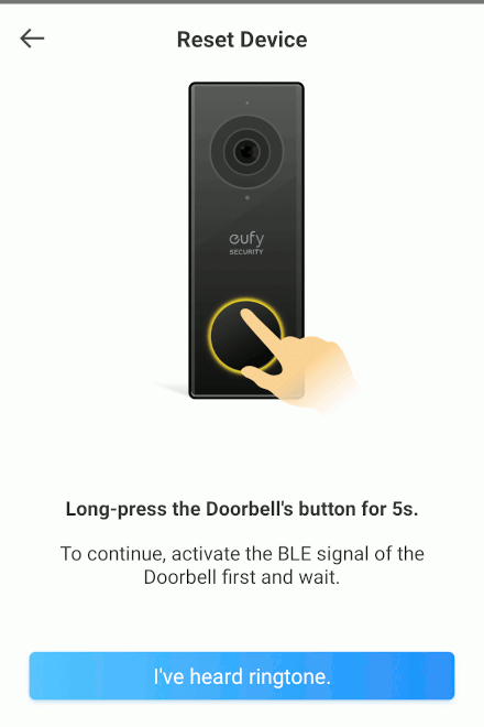 Eufy Video Doorbell App Reset Device