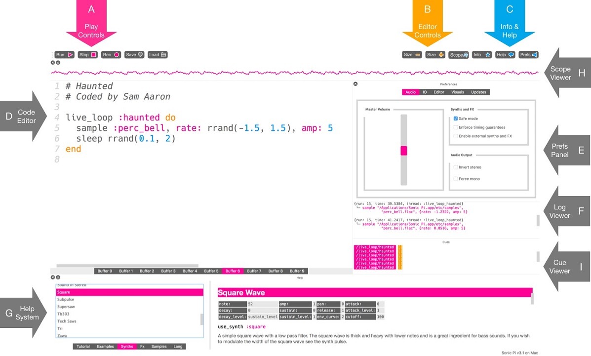 Sonic Pi Interface