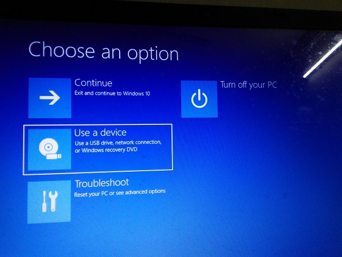 Use A Device For Boot Win 10