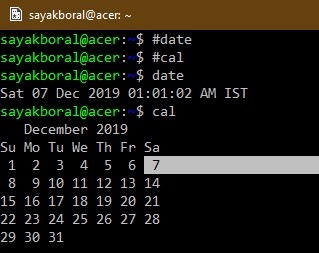 Date Calendar Commands Kali Linux