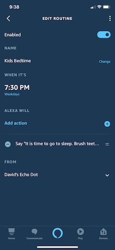 Make Use Alexa Routines Kids Bedtime