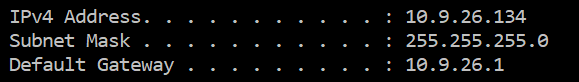 Command Prompt Ip