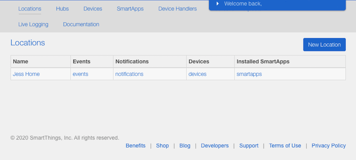 You may need to select your home hub in the SmartThings IDE.