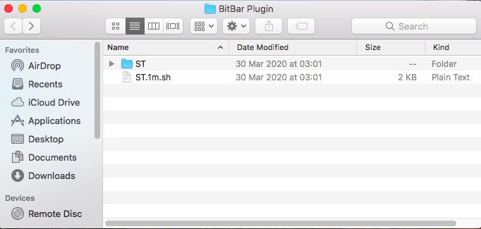 Bitbar Smartthings Adding St Plugin Directory The BitBar plugin contains a ST directory and an ST.1m.sh file.