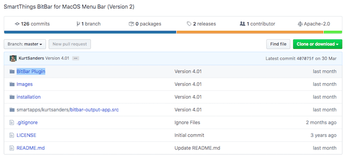 Bitbar Smartthings Macos St Plugin We need to download a specific folder from BitBar's GitHub repository.