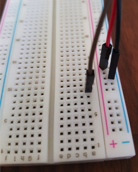 Attach your jumper wires to your breadboard.
