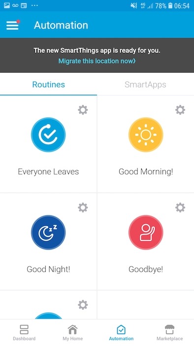 Let's automate our security system, using SmartThings routines and modes.