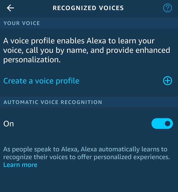 Training Alexa To Your Specific Voice Voice Profile