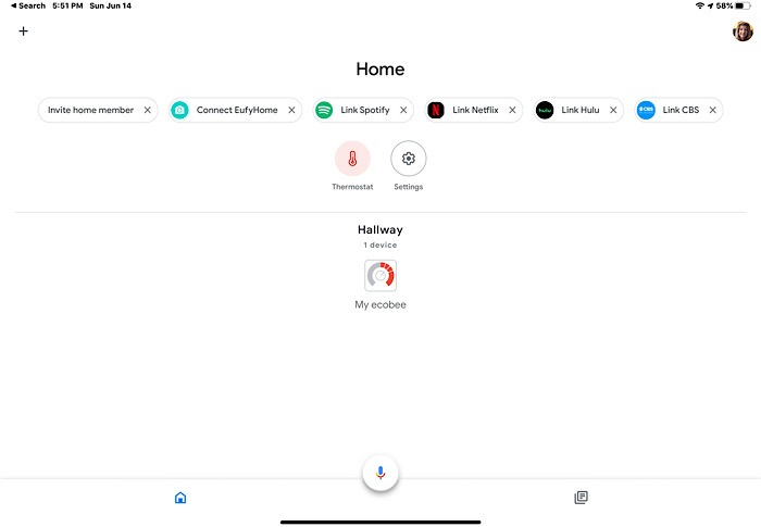 Ecobee Smartthermostat Voice Hallway