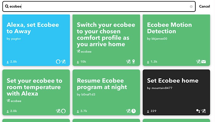 Ecobee Smartthermostat Voice Ifttt