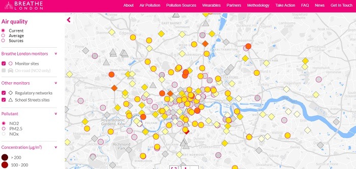 Iot Environment Air Quality Breathelondon