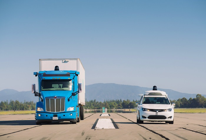 Waymo Tesla Truck Car