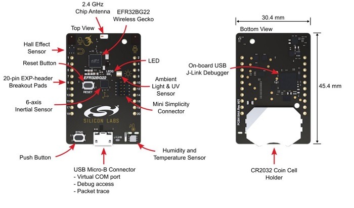 Top Trends Diy Boards Silabs Thunderboard Bg22 Bluetooth Iot Board