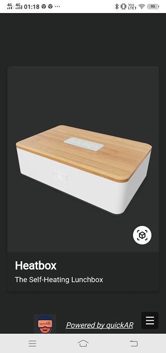 Heatbox - portable self Heating Lunch Box 