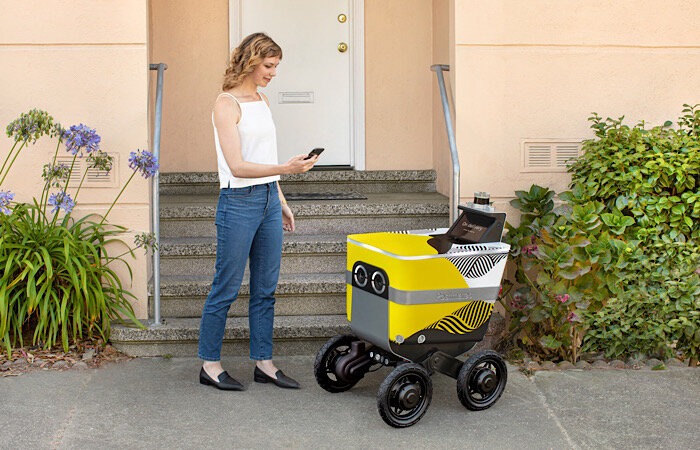 Uber Postmates Delivery Robots Front Door