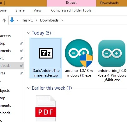Arduino Change Background Open Zip File