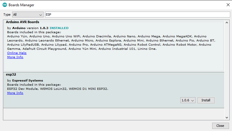 Downloading Esp32 Wroom Devkitc V4 Dependencies