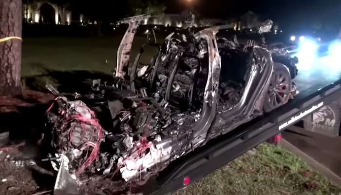 Fatal Tesla Crash Towed