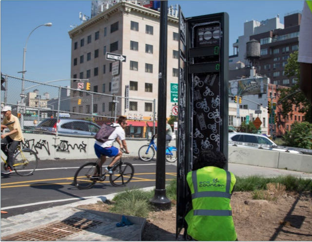 Sensors counting cyclists