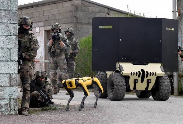 Spot Robot Dog Soldiers