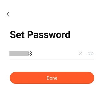 Tuya Smart Account Set Password