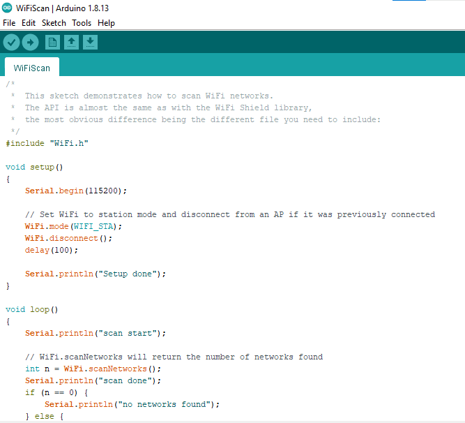 Wifi Scanning Code For Esp32 Wroom Devkitc V4