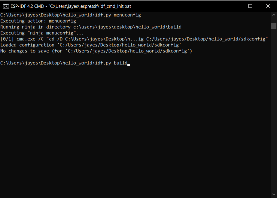Build Command In Esp Idf