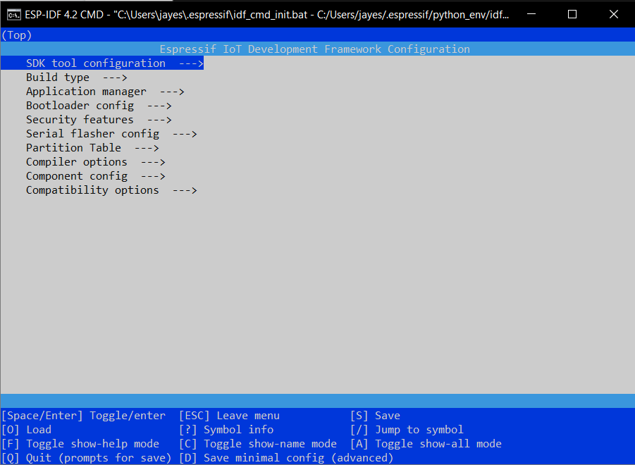 Esp Idf Menu Config