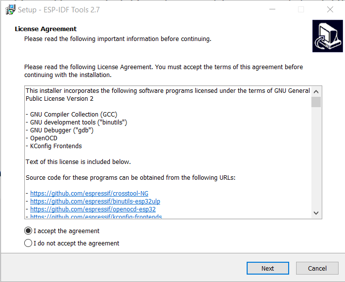 License Agreement In Esp Idf