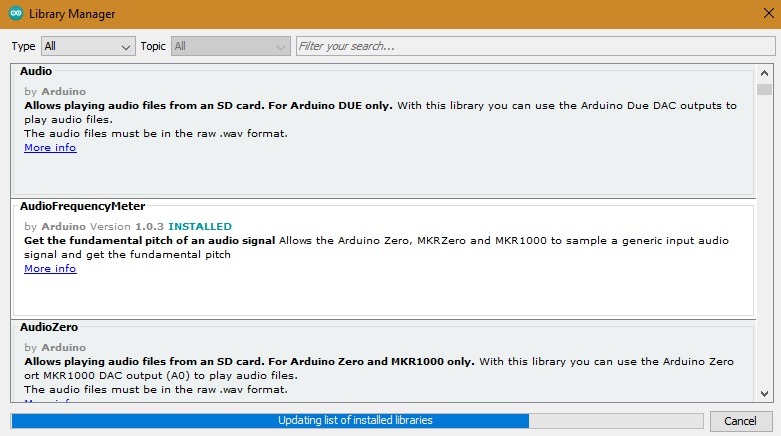 Arduino Libraries Updating List