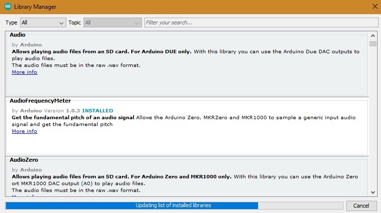 Arduino Libraries Updating List