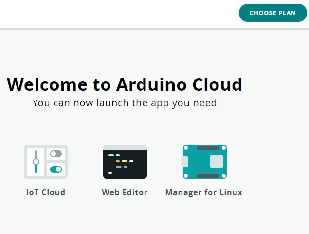 Arduino Web Editor Arduino Cloud Page
