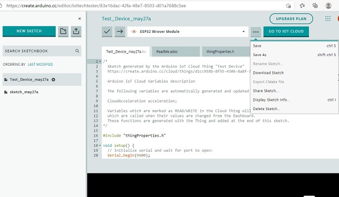 Arduino Web Editor Arduino Iot Cloud Full Editor Viewjpg